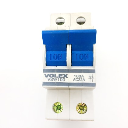 Volex VSW100 AC22A 100A 100 Amp 2 Double Pole Isolator Main Switch Disconnector